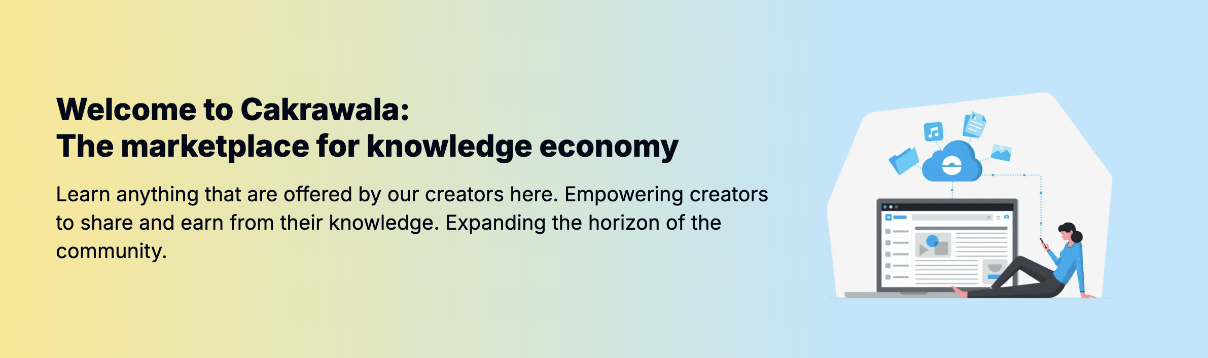 Cakrawala Marketplace product interface